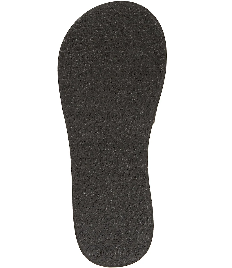 Michael Kors MK Logo Glitter Slide Sandals