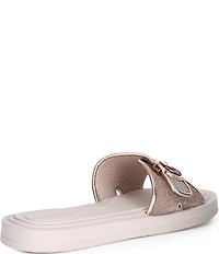 Michael Kors MK Logo Glitter Slide Sandals