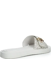 Michael Kors MK Logo Slide Sandals