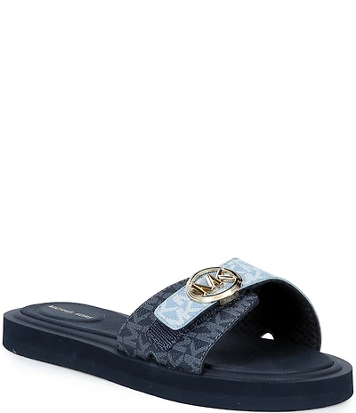Michael Kors MK Logo Slide Sandals