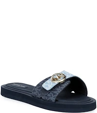 Michael Kors MK Logo Slide Sandals