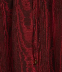 Michael Kors Moire Tie Crew Neck Long Sleeve Top