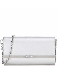 Michael Kors Mona Large Metallic Leather Clutch