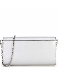 Michael Kors Mona Large Metallic Leather Clutch