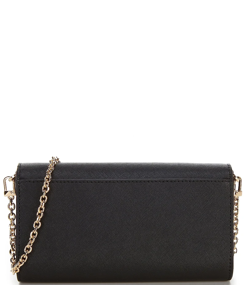 Michael Kors Mona Large Metallic Leather Clutch