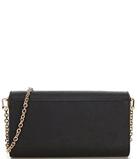 Michael Kors Mona Large Metallic Leather Clutch