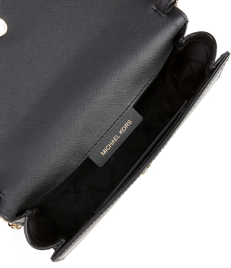 Michael Kors Mona Large Metallic Leather Clutch