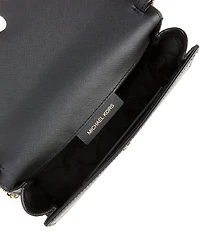 Michael Kors Mona Large Metallic Leather Clutch