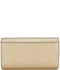 Michael Kors Mona Large Metallic Leather Clutch