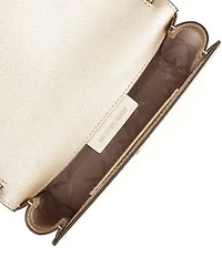 Michael Kors Mona Large Metallic Leather Clutch