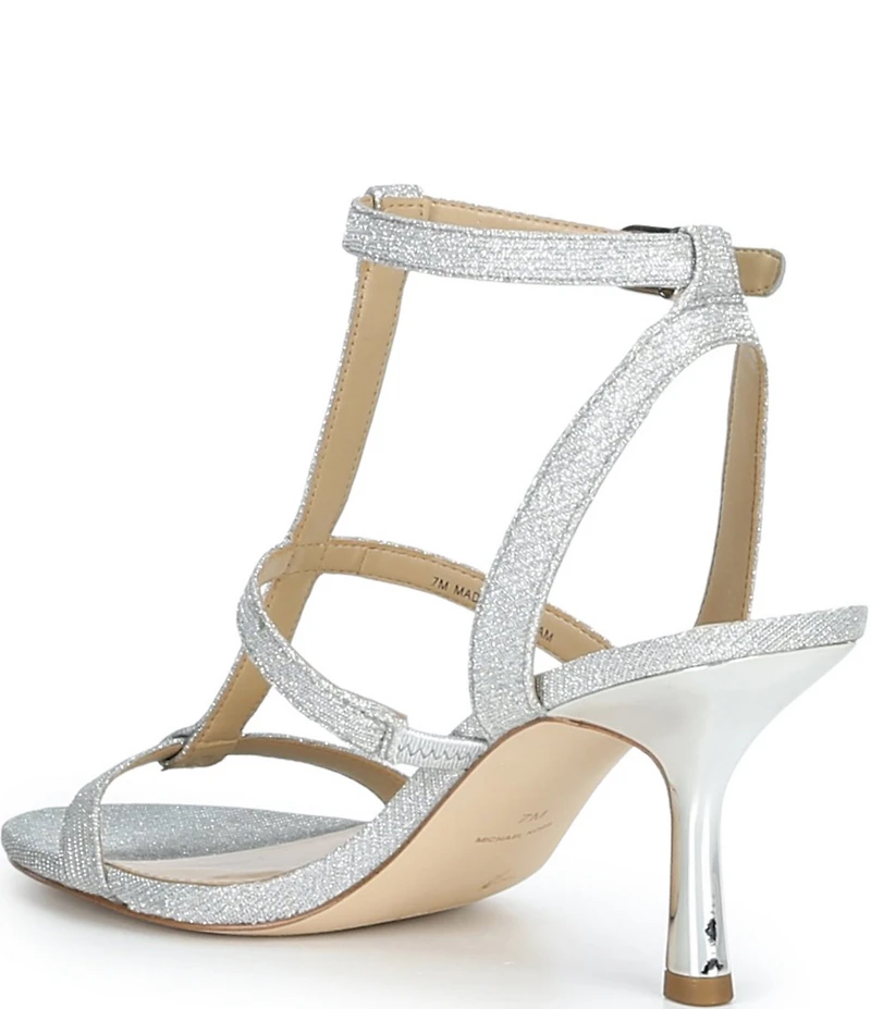 Michael Kors Nara Glitter Fabric High Heel Dress Sandals