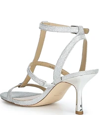 Michael Kors Nara Glitter Fabric High Heel Dress Sandals