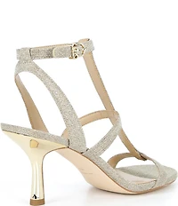 Michael Kors Nara Glitter Fabric High Heel Dress Sandals