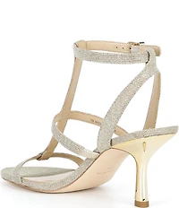 Michael Kors Nara Glitter Fabric High Heel Dress Sandals