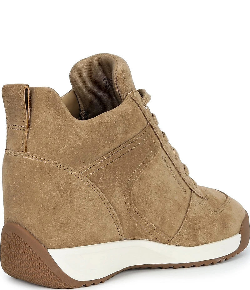 Michael Kors Nikko Trainer Suede Hidden Wedge Sneakers