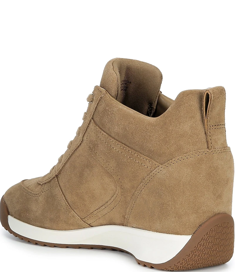 Michael Kors Nikko Trainer Suede Hidden Wedge Sneakers