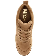 Michael Kors Nikko Trainer Suede Hidden Wedge Sneakers