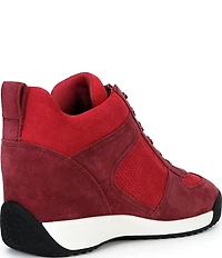 Michael Kors Nikko Trainer Suede Hidden Wedge Sneakers