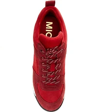 Michael Kors Nikko Trainer Suede Hidden Wedge Sneakers