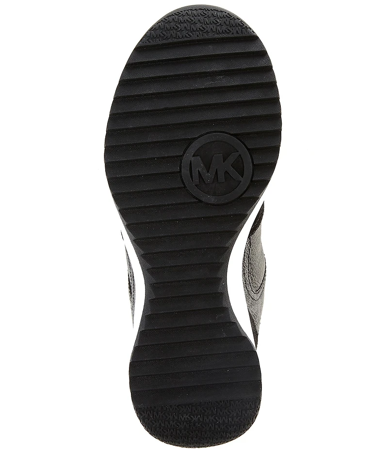 Michael Kors Nikko Trainer Suede MK Logo Hidden Wedge Sneakers