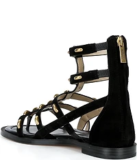 Michael Kors Noa Suede Studded Gladiator Flat Sandals