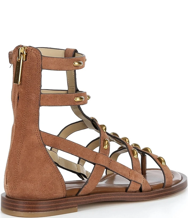 Michael Kors Noa Suede Studded Gladiator Flat Sandals