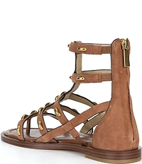 Michael Kors Noa Suede Studded Gladiator Flat Sandals
