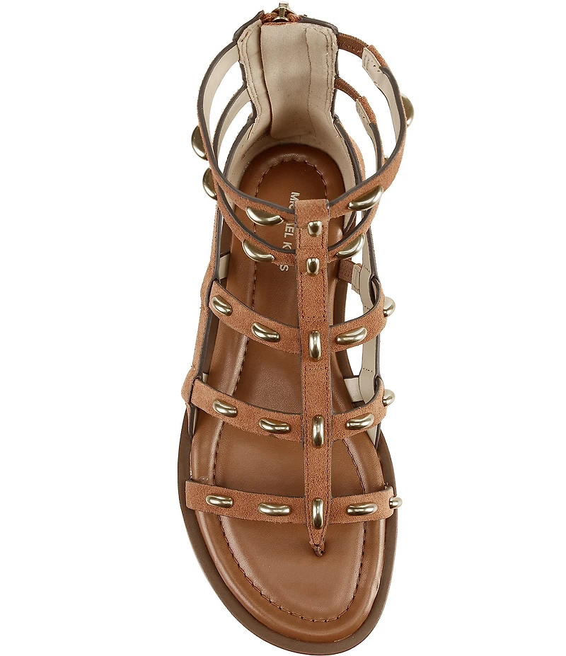 Michael Kors Noa Suede Studded Gladiator Flat Sandals