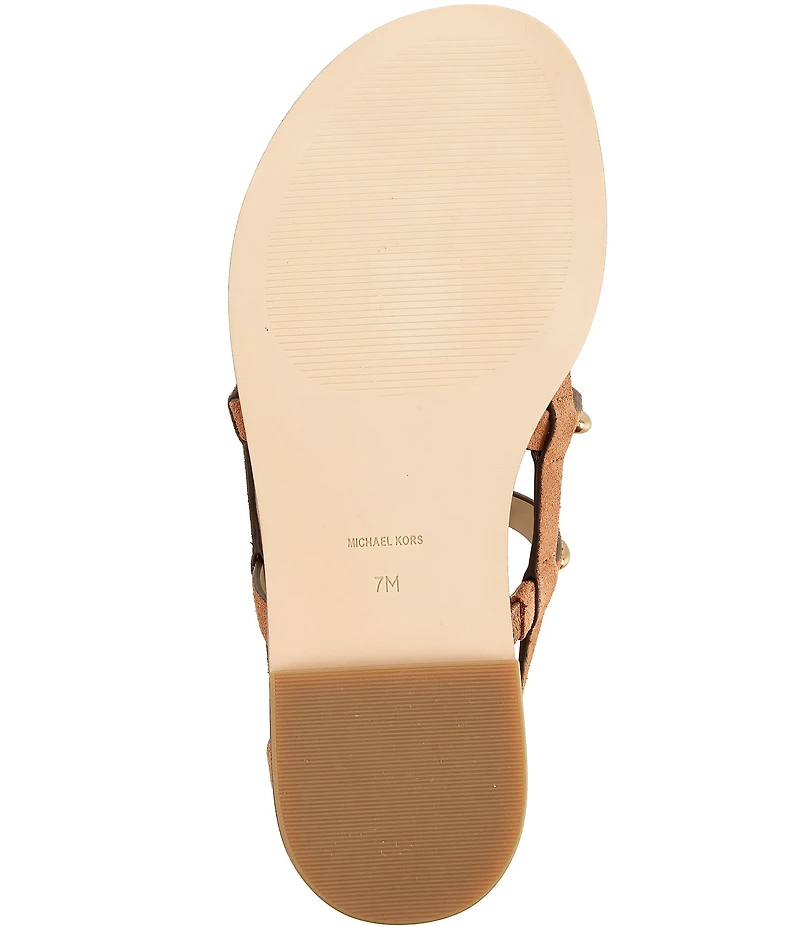 Michael Kors Noa Suede Studded Gladiator Flat Sandals