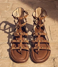 Michael Kors Noa Suede Studded Gladiator Flat Sandals