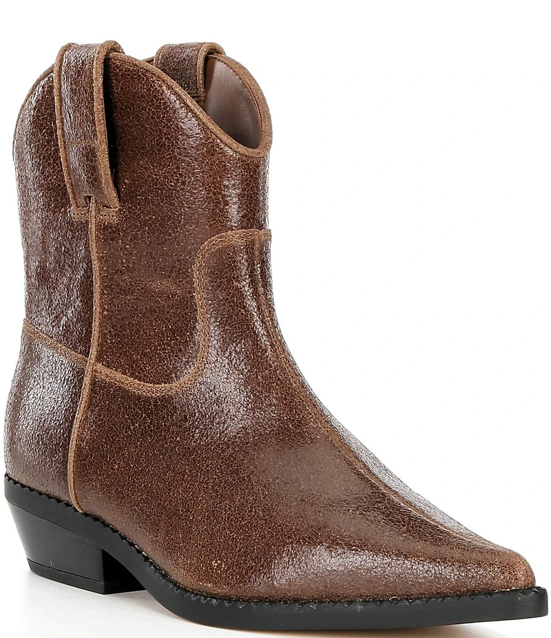 Michael Kors Noemie Distressed Bomba Leather Booties