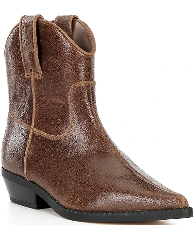 Michael Kors Noemie Distressed Bomba Leather Booties