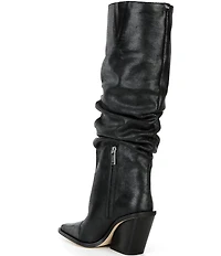 Michael Kors Noemie Distressed Leather Knee High Boots