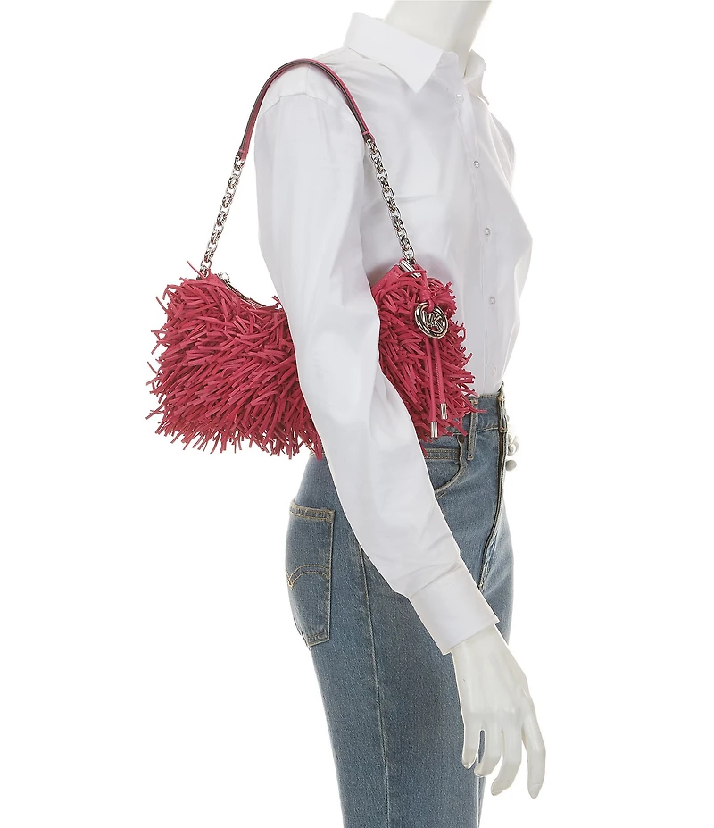 Michael Kors Nolita Medium Chain Fringe Pouchette Bag
