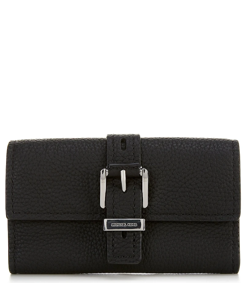 Michael Kors Nolita Buckle Detail Medium Flap Trifold Wallet