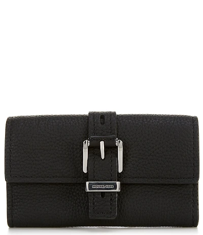 Michael Kors Nolita Buckle Detail Medium Flap Trifold Wallet