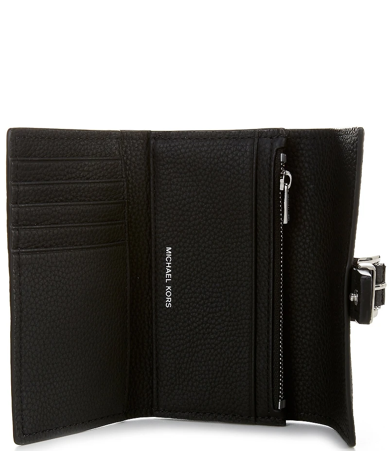 Michael Kors Nolita Buckle Detail Medium Flap Trifold Wallet