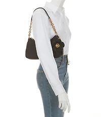 Michael Kors Nolita Medium Nylon Charm Chain Pochette Shoulder Bag