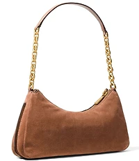 Michael Kors Nolita Medium Woven Suede Chain Pouchette Shoulder Bag