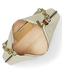 Michael Kors Notilta Embossed Medium Chain Pouchette Shoulder Bag