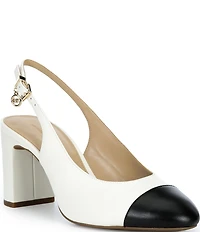 Michael Kors Piper Flex Slingback Kitten Heel Pumps