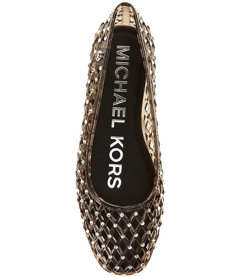 Michael Kors Pixie Jelly Rhinestone Embellished Ballet Flats