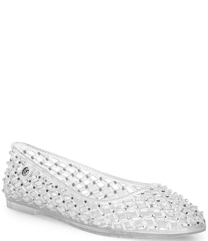 Michael Kors Pixie Jelly Rhinestone Embellished Ballet Flats