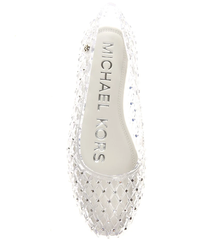 Michael Kors Pixie Jelly Rhinestone Embellished Ballet Flats