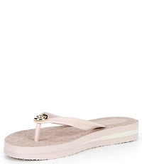 Michael Kors Posie Jelly Signature Print Footbed Flip Flops