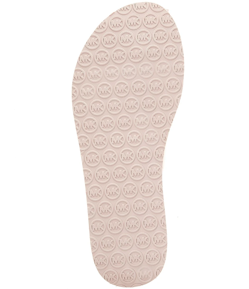 Michael Kors Posie Jelly Signature Print Footbed Flip Flops