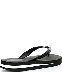 Michael Kors Posie Jelly Signature Print Footbed Flip Flops