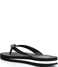 Michael Kors Posie Jelly Signature Print Footbed Flip Flops