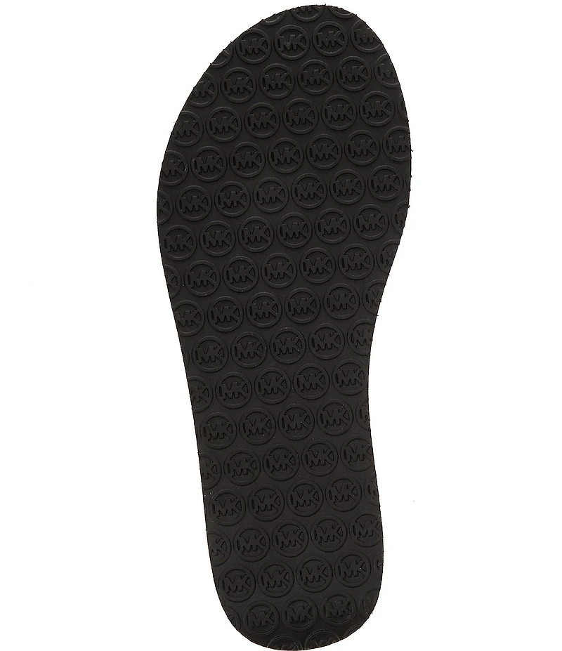 Michael Kors Posie Jelly Signature Print Footbed Flip Flops