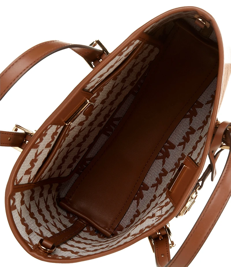 Michael Kors Quinn Small East West Stripe Tote Crossbody Bag